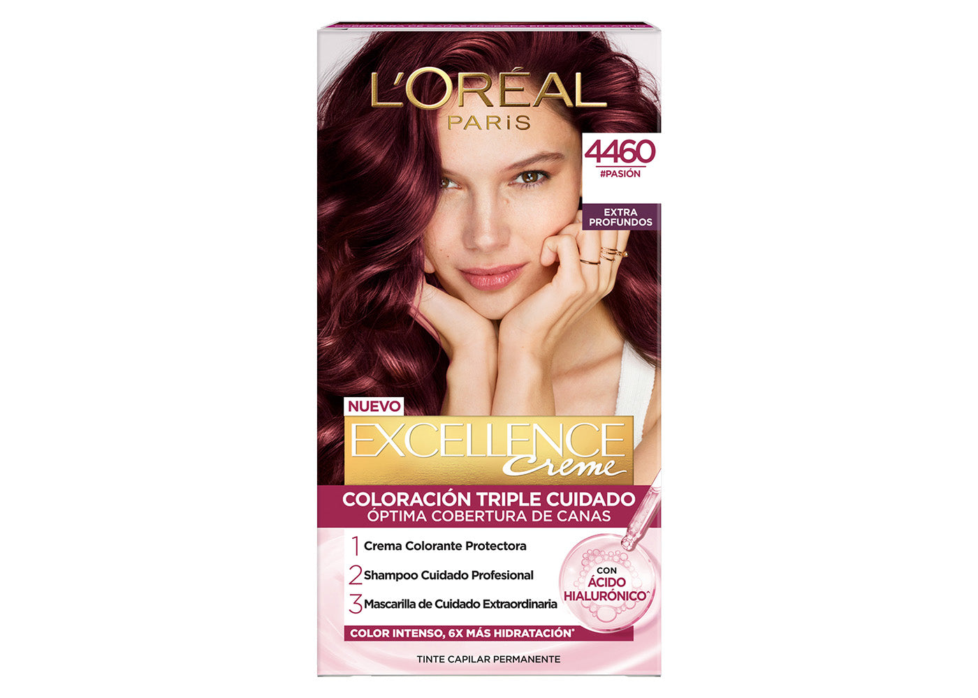 Tinte para cabello Excellence L'Oréal Paris 4460 Castaño Rojizo Profundo
